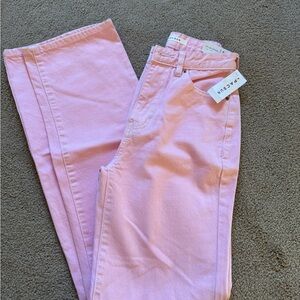 PacSun Women's Pink Straight Leg Jeans